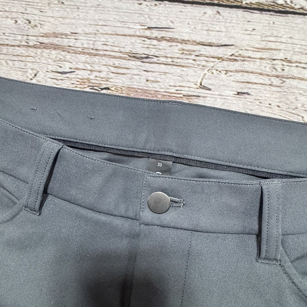 lululemon ABC Classic-Fit Pant Trouser Warpstreme Smooth Twill 33 Gray LM5AO1S - Picture 3 of 6